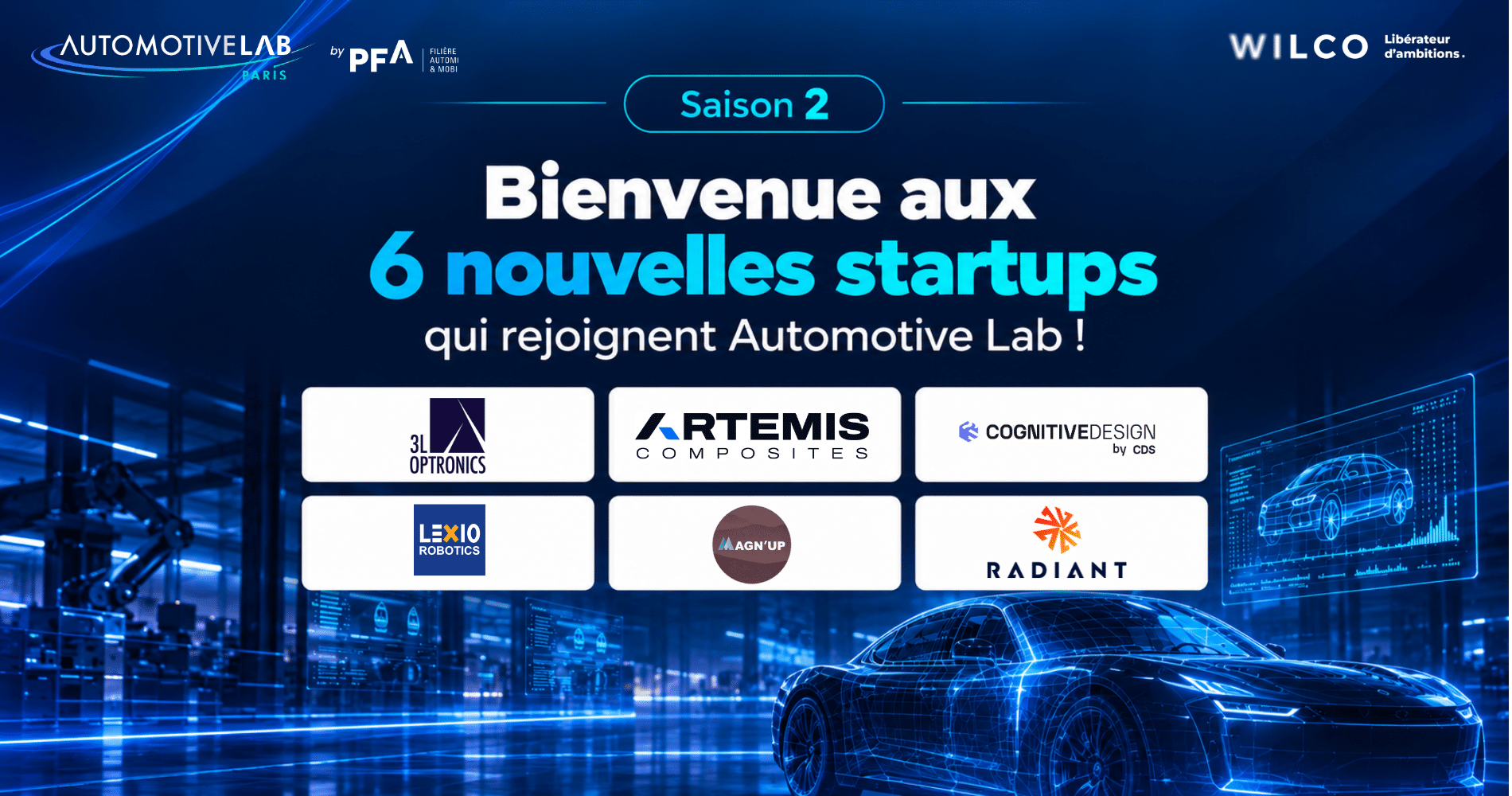 Automotive Lab : Le Venture Studio de la PFA dédié aux technologies automobiles accompagne six nouvelles startups à fort potentiel vers leur industrialisation